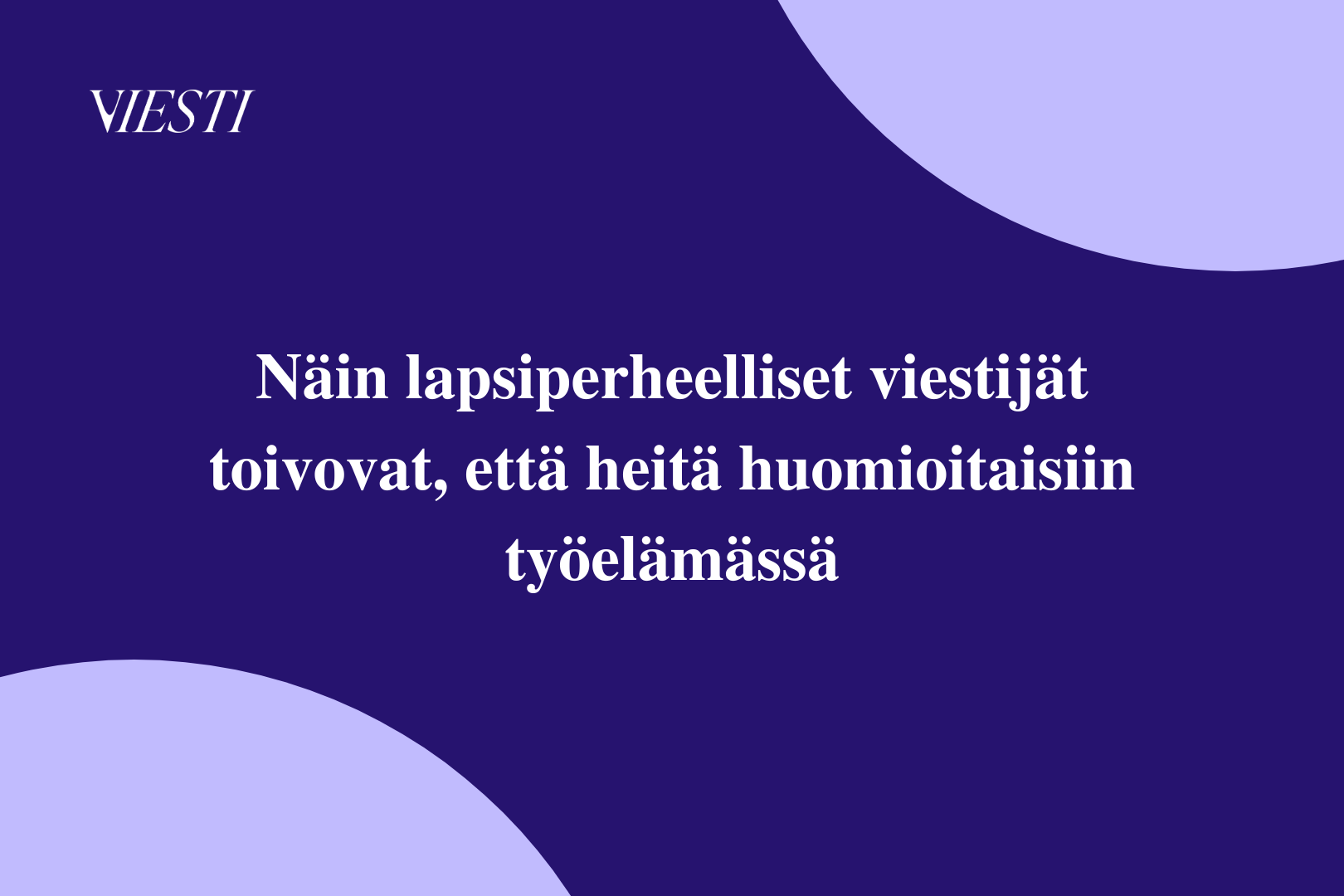 Lapsiperheelliset viestijät toivovat, että heitä huomioitaisiin paremmin työelämässä – tällaisia toiveita he esittävät